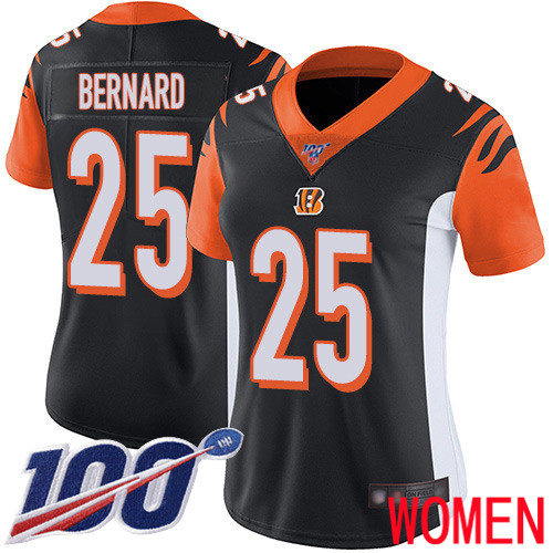 Cincinnati Bengals Limited Black Women Giovani Bernard Home Jersey NFL Footballl #25 100th Season Vapor Untouchable->youth nfl jersey->Youth Jersey